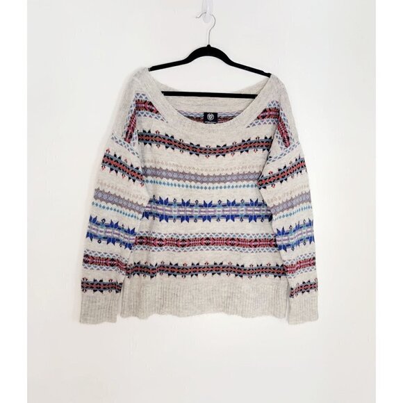 American Eagle Outfitters Aztec Boho Print Lagenlook Wool Blend Sweater Size 2XL - Picture 2 of 7